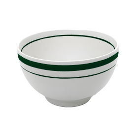 snow tone border line green bowl