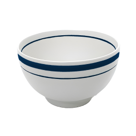 snow tone border line indigo bowl