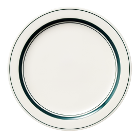 snow tone border line green plate