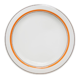 snow tone border line orange plate